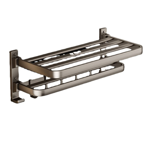 28218 Heavy duty bathroom wall-mounted foldable towel rack, 50cm